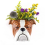 Quail English Bulldog Wall Vase