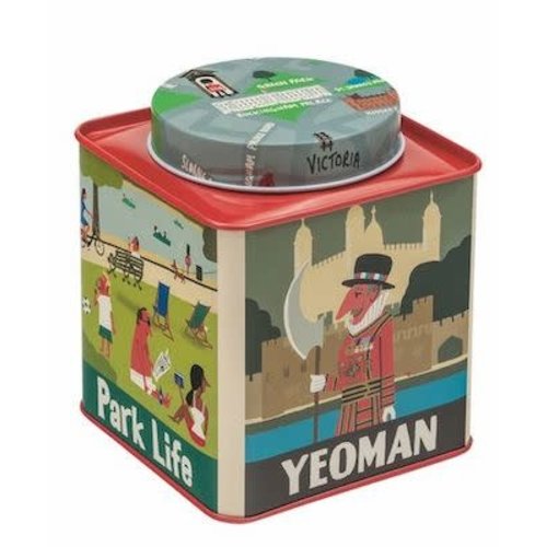 Paul Thurlby City Tea Caddy Square with Twist Lid Paul Thurlby City Tea Caddy Square with Twist Lid