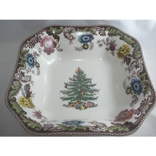 Spode Christmas Tree Grove Square Bowl Spode Christmas Tree Grove Square Bowl