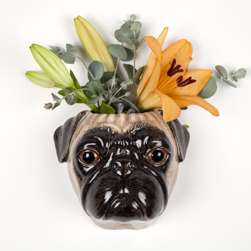 Quail Ceramics Quail Pug Wall Vase Fawn Quail Ceramics Quail Pug Wall Vase Fawn