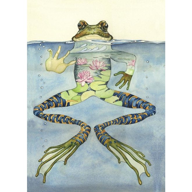 Watercolor Frog Greeting Card