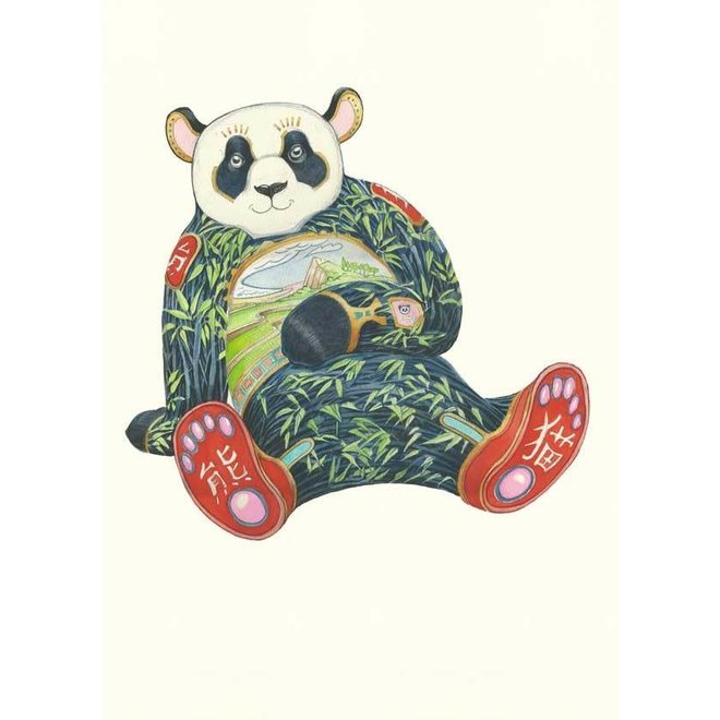 Watercolor Panda Greeting Card