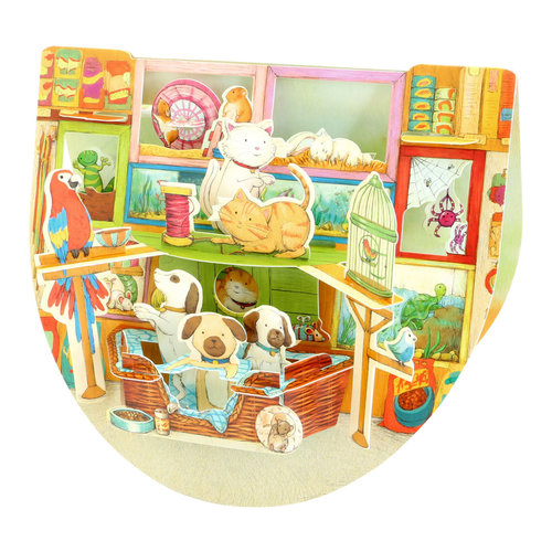Santoro London Popnrock Pet Shop Card Santoro London Popnrock Pet Shop Card