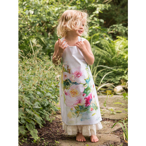 April Cornell Peony Watercolor Kids Apron April Cornell Peony Watercolor Kids Apron