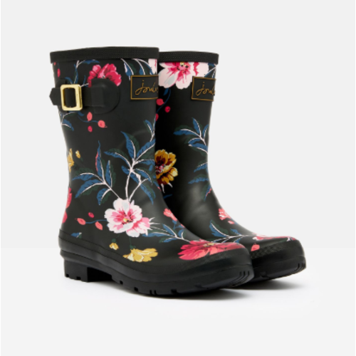 Joules USA Black Floral Molly Welly Joules USA Black Floral Molly Welly