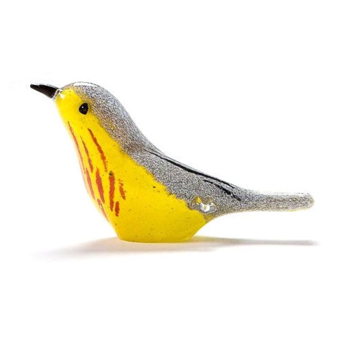 Yellow Warbler Glass Figurine