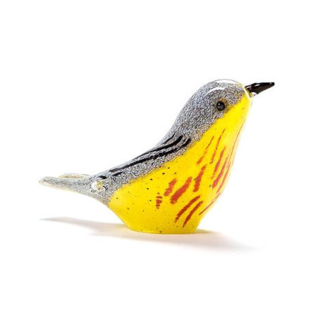 Yellow Warbler Glass Figurine