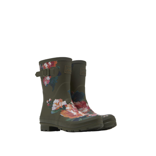 Green Molly Welly with Flowers