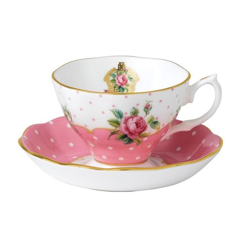 Royal Albert Cheeky Pink Teacup & Saucer Set Royal Albert Cheeky Pink Teacup & Saucer Set