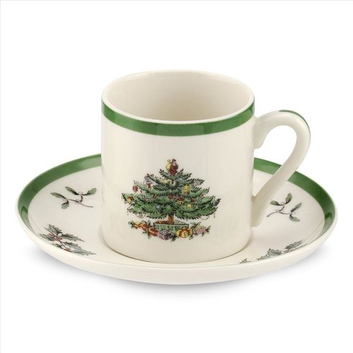 Spode Christmas Tree Espresso Cup and Saucer Spode Christmas Tree Espresso Cup and Saucer