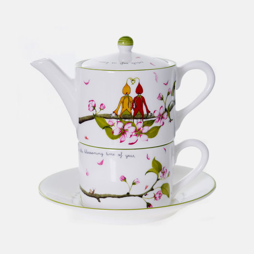 Emma Dunne Limited Emma Dunne Alice Tea For One Teacup Teapot & Saucer Wedding Emma Dunne Limited Emma Dunne Alice Tea For One Teacup Teapot & Saucer Wedding