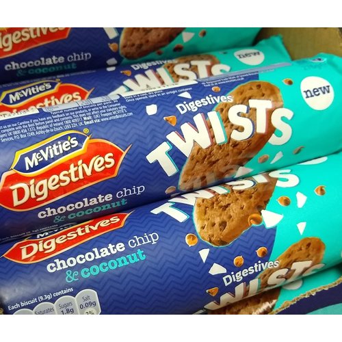 McVitie's Digestives Twists Chocolate Chip & Coconut McVitie's Digestives Twists Chocolate Chip & Coconut