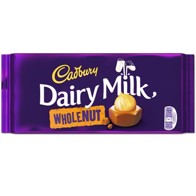 Cadbury Dairy Milk Whole Nut 180g