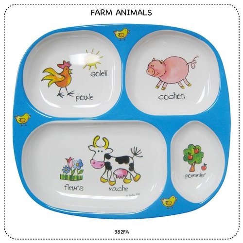 Baby Cie Farm Animals TV Tray Melamine Baby Cie Farm Animals TV Tray Melamine