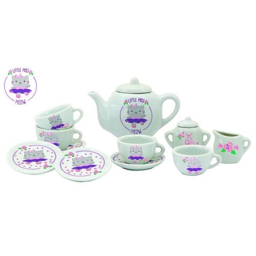 Schylling Schylling Little Miss Meow Tea Set Schylling Schylling Little Miss Meow Tea Set