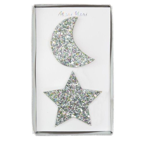 Meri Meri Large Star and Moon Hair Clips Meri Meri Large Star and Moon Hair Clips