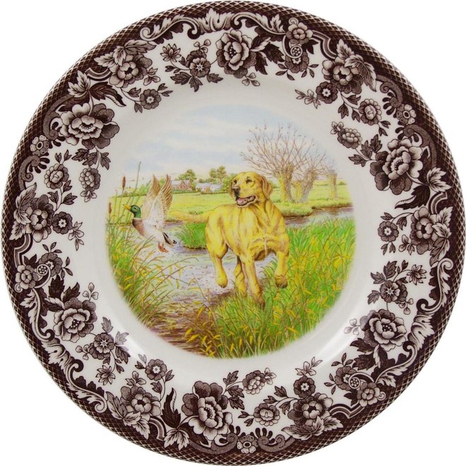 Woodland Dinner Plate (Yellow Labrador Retriever)