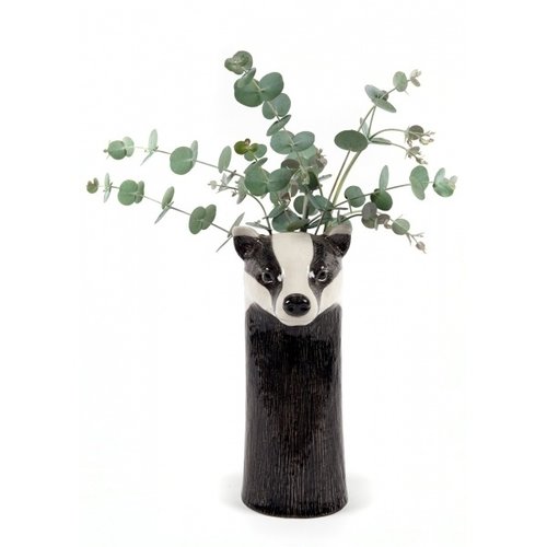 Quail Ceramics Quail Badger Flower Vase Quail Ceramics Quail Badger Flower Vase