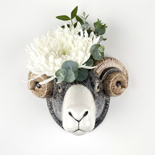 Quail Ceramics Quail Swaledale Sheep Wall Vase Quail Ceramics Quail Swaledale Sheep Wall Vase