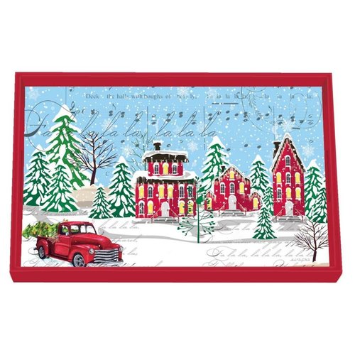 Michel Design Works Deck the Halls Vanity Decoupage Wooden Tray Michel Design Works Deck the Halls Vanity Decoupage Wooden Tray