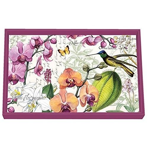 Michel Design Works Orchids in Bloom Vanity Decoupage Wooden Tray Michel Design Works Orchids in Bloom Vanity Decoupage Wooden Tray