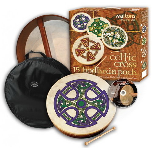 Walton's Waltons 15" Bodhran - Fanore Cross Design Walton's Waltons 15" Bodhran - Fanore Cross Design