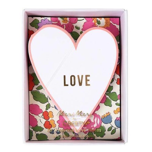 Meri Meri Meri Meri for Liberty Valentine's 20 Assorted Love Notes Meri Meri Meri Meri for Liberty Valentine's 20 Assorted Love Notes