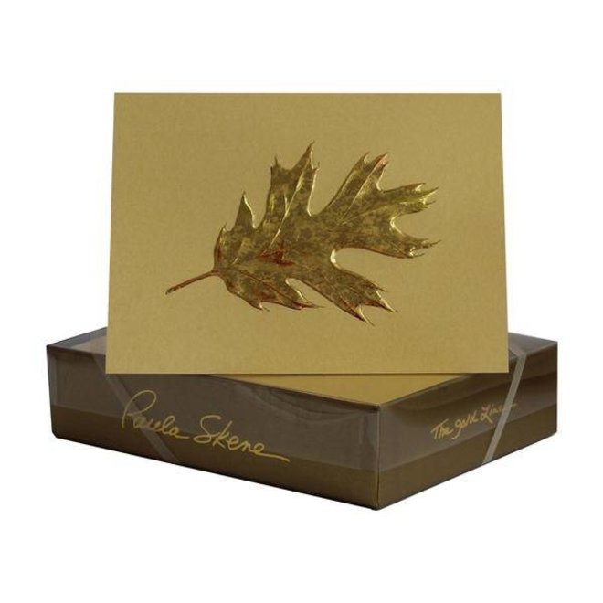Paula Skene Oak Leaf- Sunset/Gold Boxed Cards