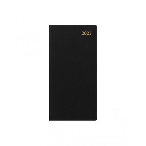 Letts of London Signature Slim Week to View Leather Diary with Planners 2021 Black Letts of London Signature Slim Week to View Leather Diary with Planners 2021 Black