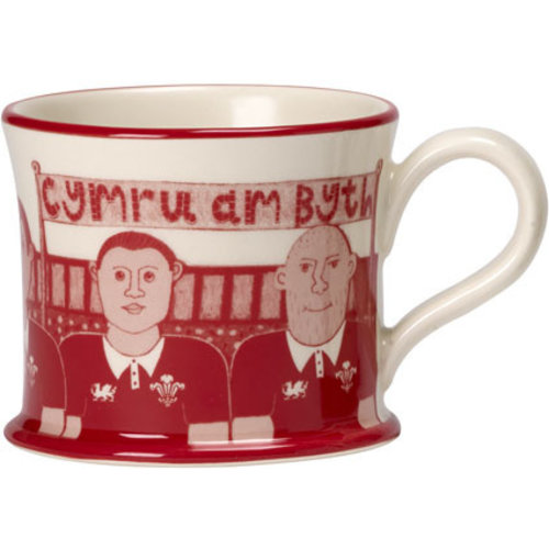 Moorland Pottery Moorland Pottery Welsh Rugby Mug Moorland Pottery Moorland Pottery Welsh Rugby Mug