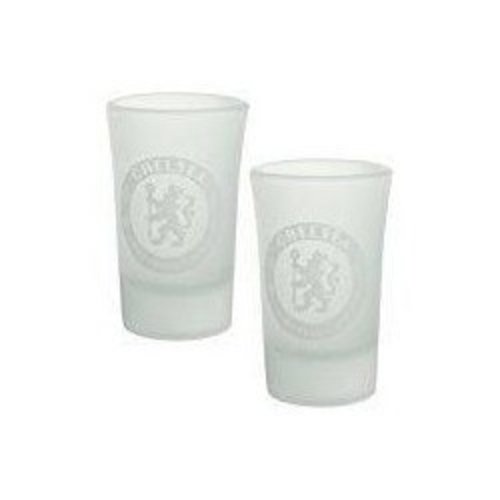 Chelsea FC2 Pack of Frosted Shot Glasses Chelsea FC2 Pack of Frosted Shot Glasses