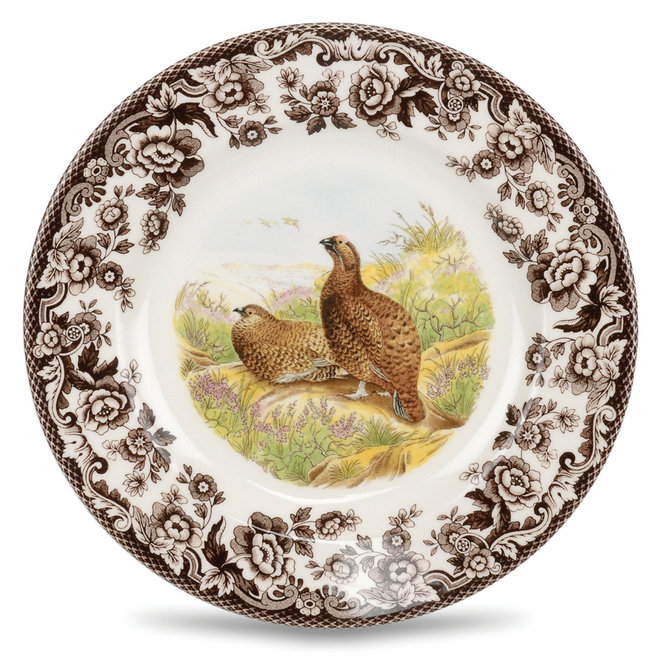 Woodland Salad Plate (Red Grouse)