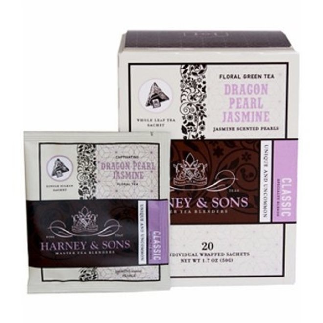 Harney & Sons Dragon Pearl Jasmine Box of 20 Wrapped Sachets