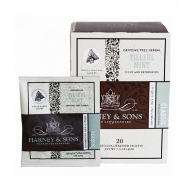 Harney & Sons Tilleul Mint Box of 20 Wrapped Sachets