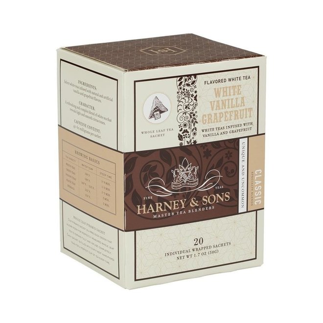 Harney & Sons White Vanilla Grapefruit White 20s