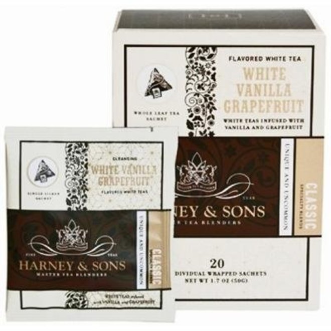 Harney & Sons White Vanilla Grapefruit White 20s