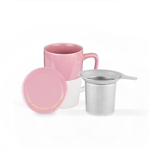 Pinky Up Delia Pink Ceramic Tea Mug & Infuser Pinky Up Delia Pink Ceramic Tea Mug & Infuser