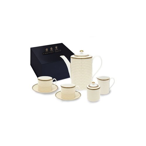 Halcyon Days Antler Trellis Ivory Tea for Two Boxed Set Halcyon Days Antler Trellis Ivory Tea for Two Boxed Set