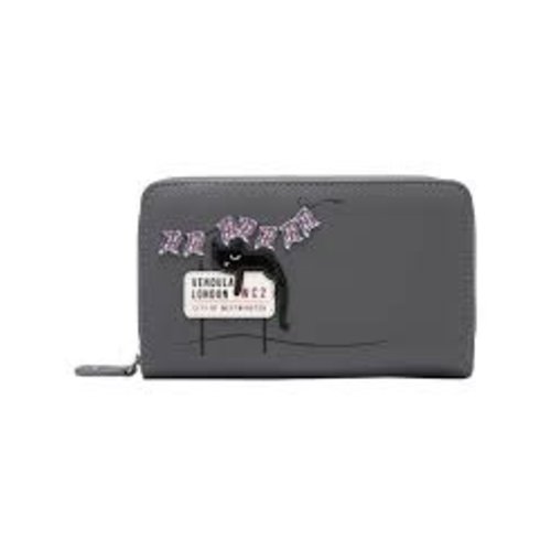 Vendula London Cats Medium Ziparound Wallet Grey Vendula London Cats Medium Ziparound Wallet Grey