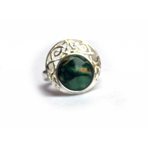 Heathergems Heathergems Silver Plated Ring-Green Heathergems Heathergems Silver Plated Ring-Green