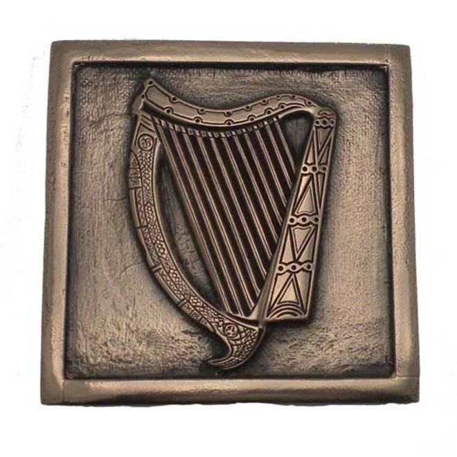 Wild Goose Irish Harp Plaque
