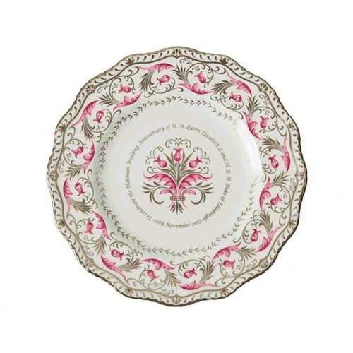 Royal Crown Derby Queen Platinum Wedding Anniversary Gadroon Plate LE Royal Crown Derby Queen Platinum Wedding Anniversary Gadroon Plate LE