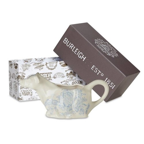 Burleigh Pottery Asiatic Pheasants Blue Cow Creamer - Boxed Burleigh Pottery Asiatic Pheasants Blue Cow Creamer - Boxed