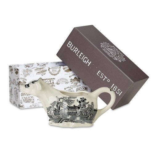 Burleigh Pottery Willow Black Cow Creamer - Boxed Burleigh Pottery Willow Black Cow Creamer - Boxed