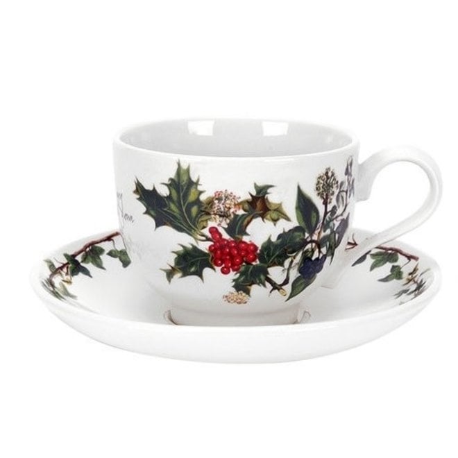 Holly & Ivy Teacup & Saucer