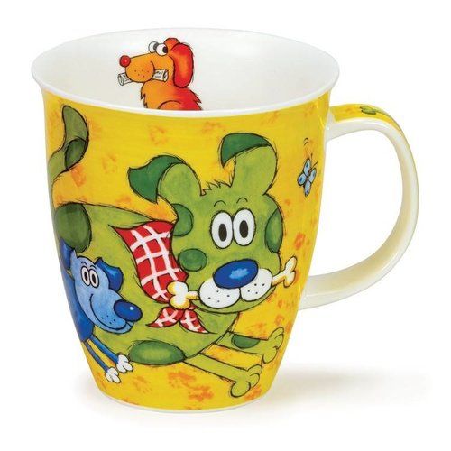 Dunoon Nevis Dogs & Puppies Mug - Yellow Dunoon Nevis Dogs & Puppies Mug - Yellow
