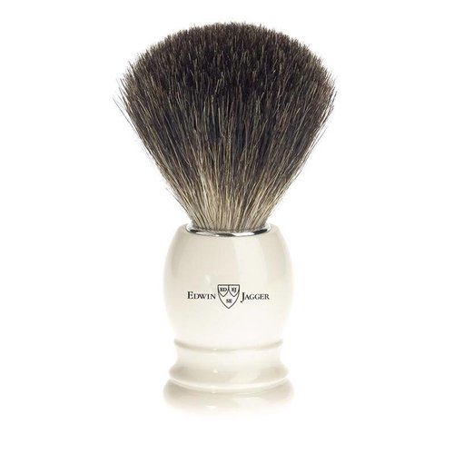 Edwin Jagger Edwin Jagger Best Black Badger Shaving Brush - Imitation Ivory Edwin Jagger Edwin Jagger Best Black Badger Shaving Brush - Imitation Ivory