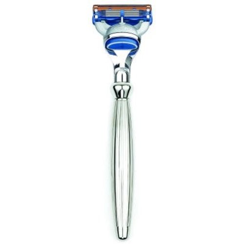 Edwin Jagger Edwin Jagger Bulbous Chrome Plated Lined Fusion Razor Edwin Jagger Edwin Jagger Bulbous Chrome Plated Lined Fusion Razor