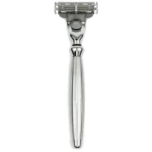 Edwin Jagger Edwin Jagger Bulbous Chrome Plated Lined Mach 3 Razor Edwin Jagger Edwin Jagger Bulbous Chrome Plated Lined Mach 3 Razor