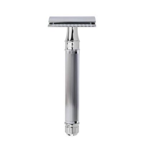 Edwin Jagger Edwin Jagger Traditional Safety Razor - Lined Chrome Edwin Jagger Edwin Jagger Traditional Safety Razor - Lined Chrome